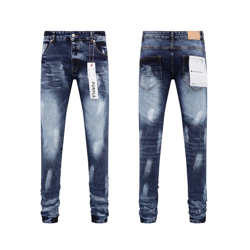 Men's Purple Fashionable Casual Jeans Pants Size 30-38