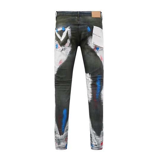 Men's Purple Fashionable Casual Jeans Pants Size 30-38