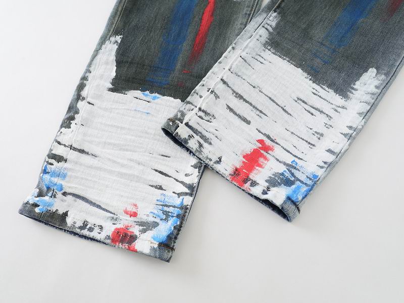 Men's Purple Fashionable Casual Jeans Pants Size 30-38