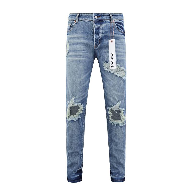 Men's Purple Fashionable Casual Jeans Pants Size 30-38