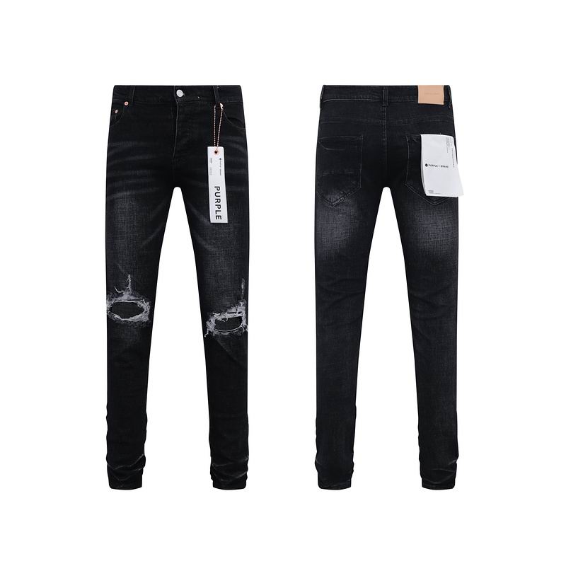 Men's Purple Fashionable Casual Jeans Pants Size 30-38