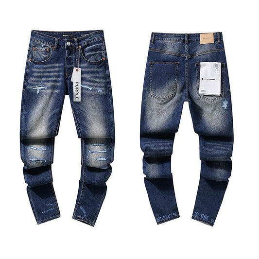 Men's Purple Fashionable Casual Jeans Pants Size 30-38