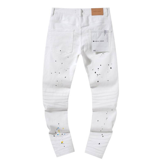 Men's Purple Fashionable Casual Jeans Pants Size 30-38