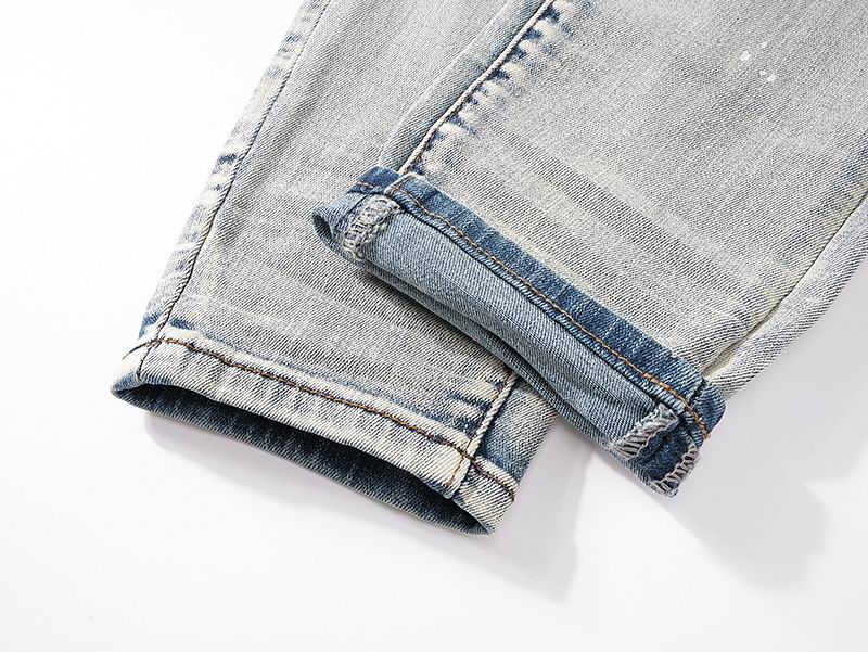 Men's Purple Fashionable Casual Jeans Pants Size 30-38