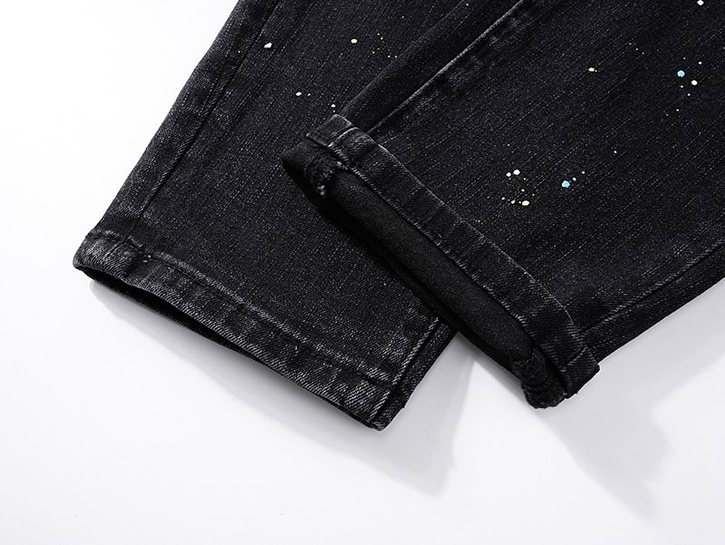 Men's Purple Fashionable Casual Jeans Pants Size 30-38