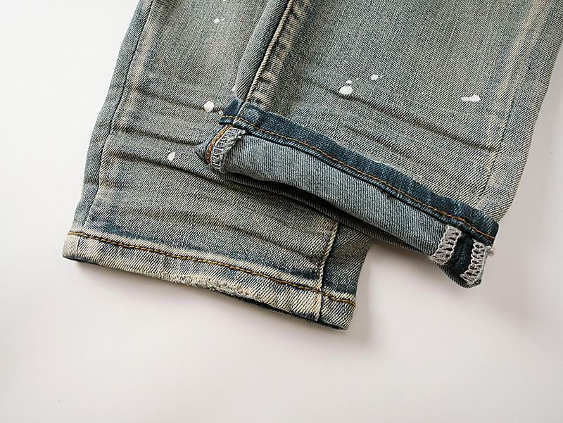 Men's Purple Fashionable Casual Jeans Pants Size 30-38