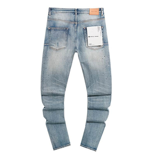 Men's Purple Fashionable Casual Jeans Pants Size 30-38