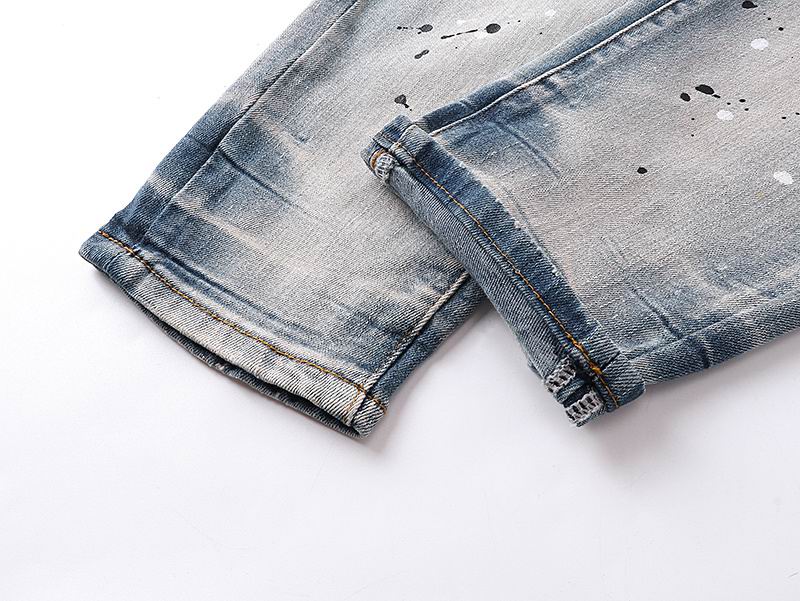 Men's Purple Fashionable Casual Jeans Pants Size 30-38