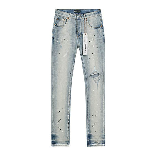 Men's Purple Fashionable Casual Jeans Pants Size 30-38