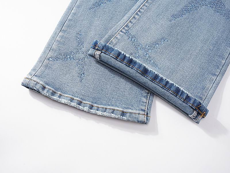 Men's Purple Fashionable Casual Jeans Pants Size 30-38