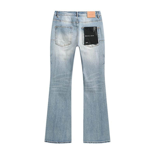 Men's Purple Fashionable Casual Jeans Pants Size 30-38