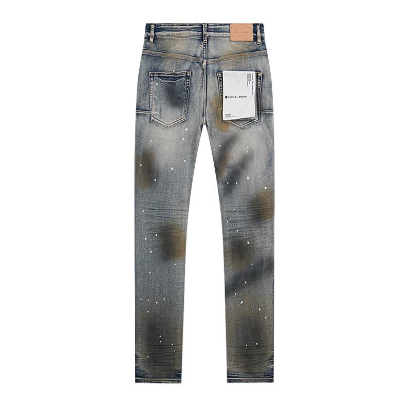 Men's Purple Fashionable Casual Jeans Pants Size 30-38