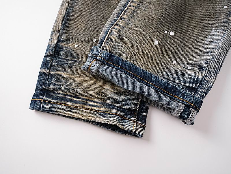 Men's Purple Fashionable Casual Jeans Pants Size 30-38