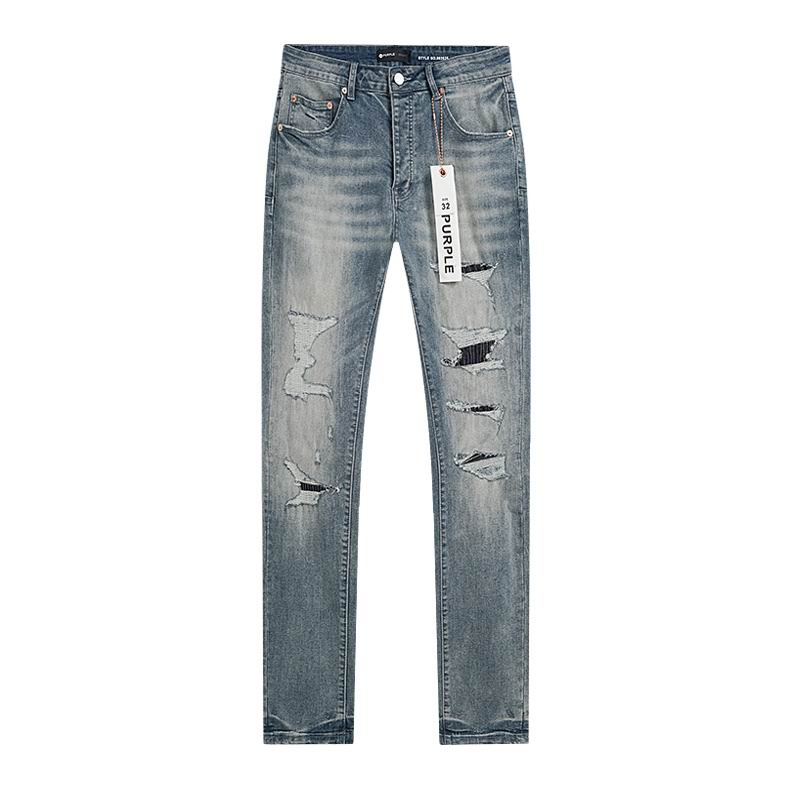 Men's Purple Fashionable Casual Jeans Pants Size 30-38