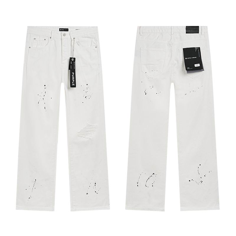 Men's Purple Fashionable Casual Jeans Pants Size 30-38