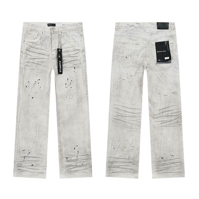 Men's Purple Fashionable Casual Jeans Pants Size 30-38