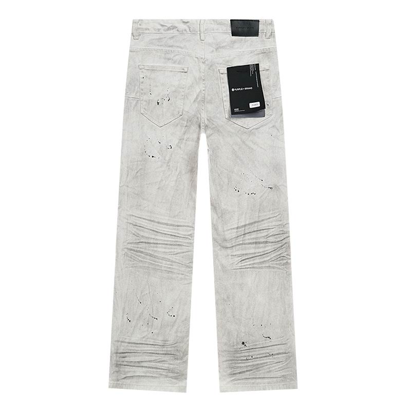 Men's Purple Fashionable Casual Jeans Pants Size 30-38