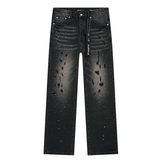 Men's Purple Fashionable Casual Jeans Pants Size 30-38