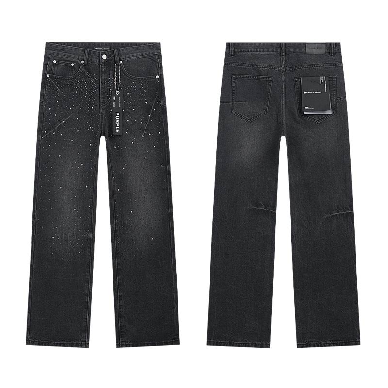 Men's Purple Fashionable Casual Jeans Pants Size 30-38