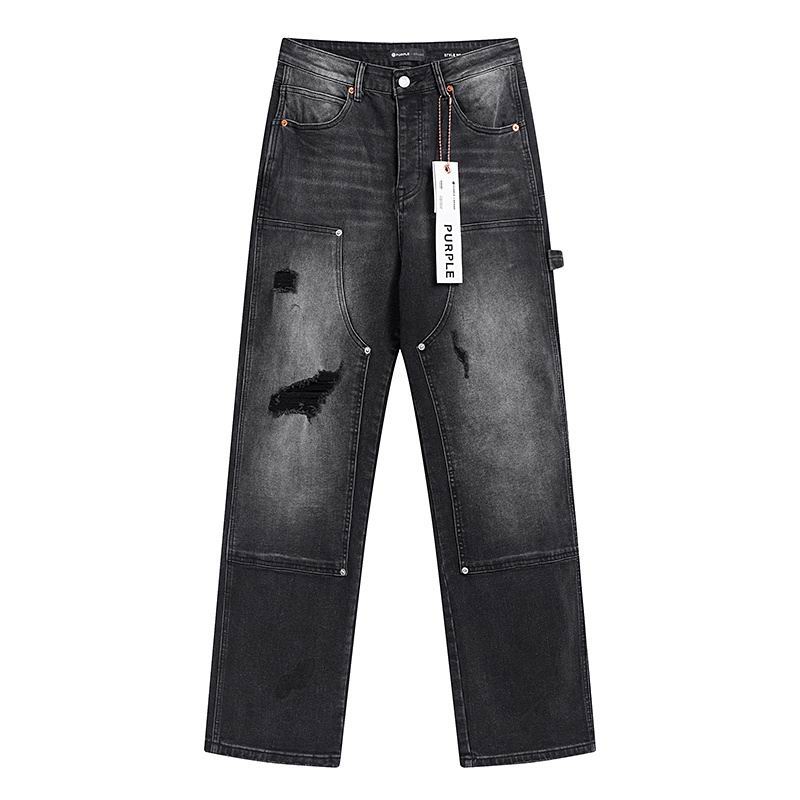Men's Purple Fashionable Casual Jeans Pants Size 30-38
