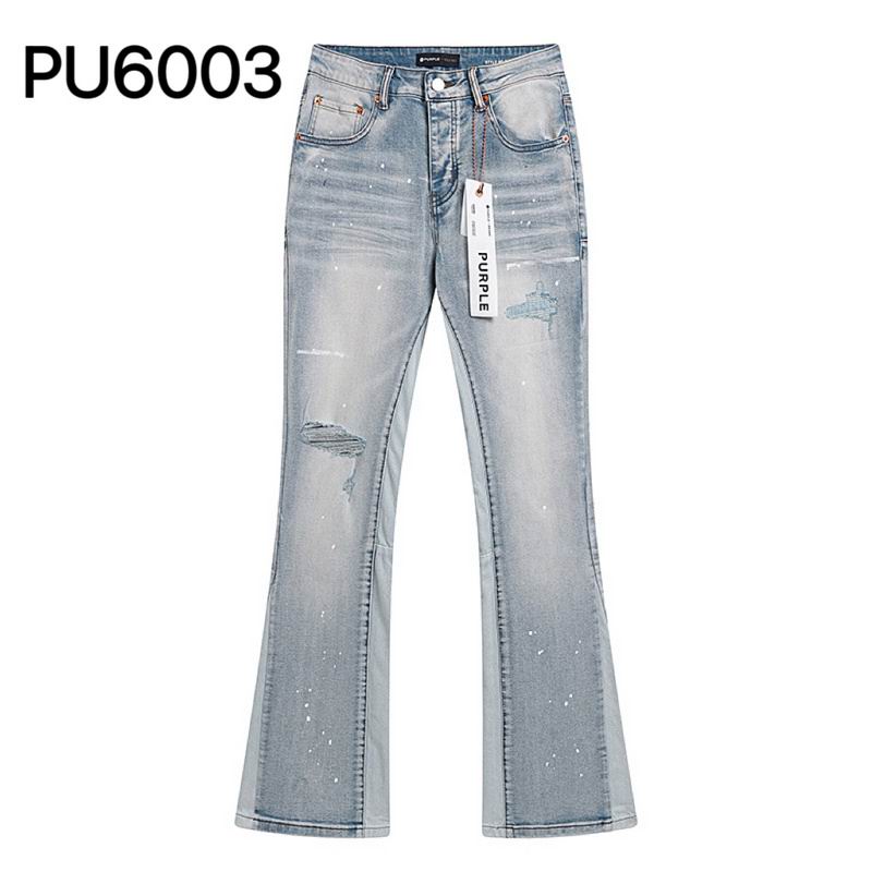 Men's Purple Fashionable Casual Jeans Pants Size 30-38