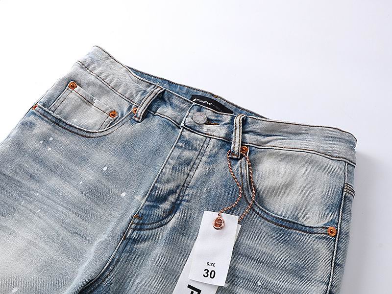 Men's Purple Fashionable Casual Jeans Pants Size 30-38
