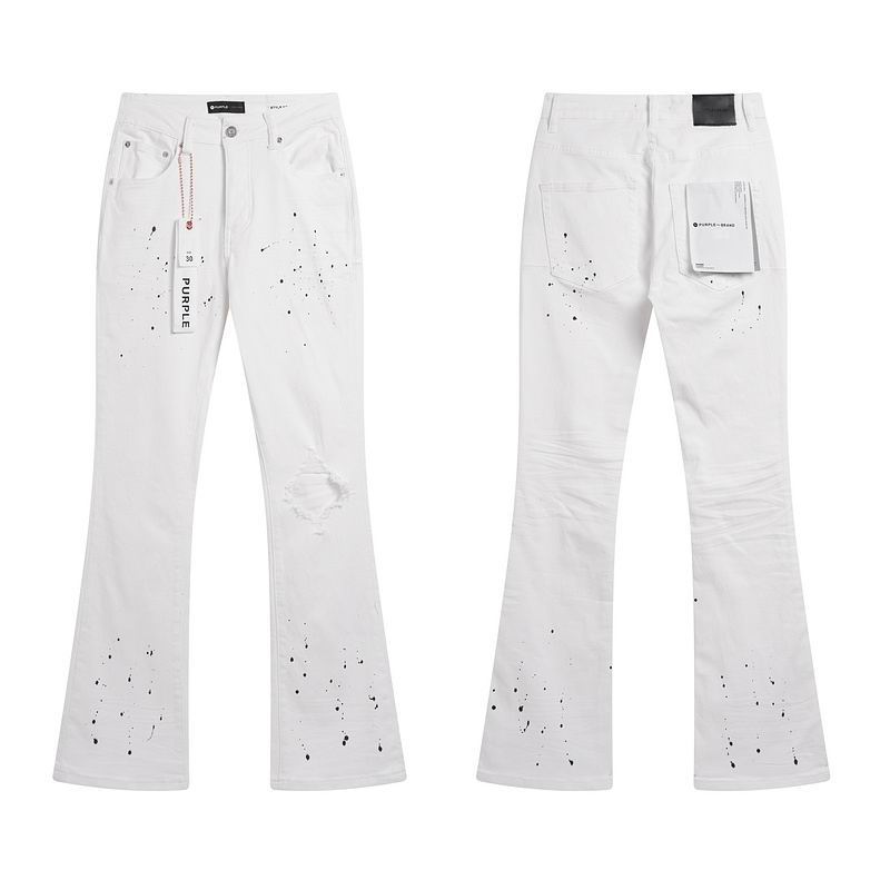 Men's Purple Fashionable Casual Jeans Pants Size 30-38