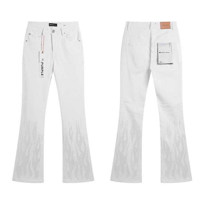 Men's Purple Fashionable Casual Jeans Pants Size 30-38