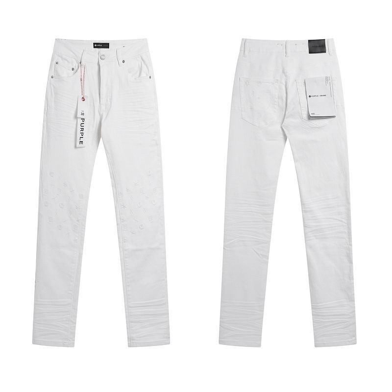 Men's Purple Fashionable Casual Jeans Pants Size 30-38