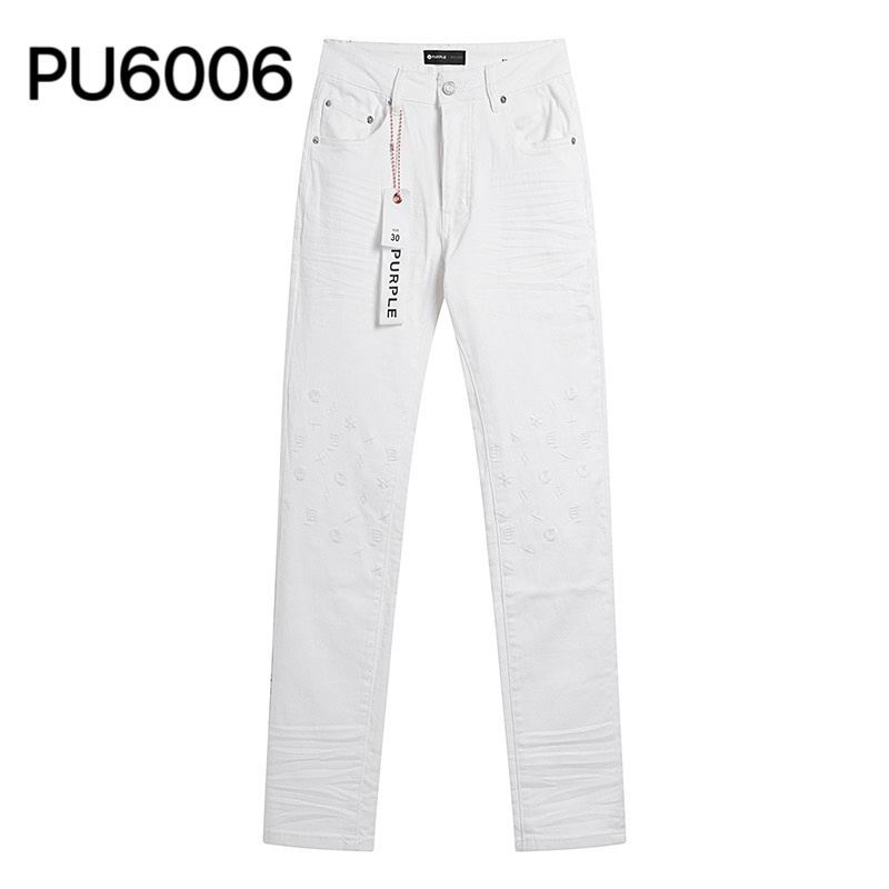 Men's Purple Fashionable Casual Jeans Pants Size 30-38