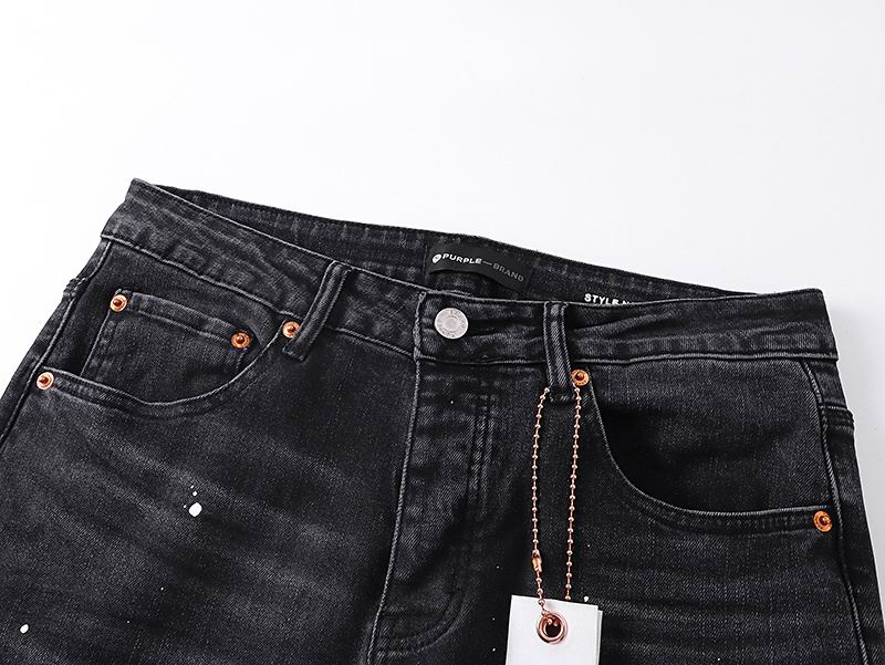 Men's Purple Fashionable Casual Jeans Pants Size 30-38