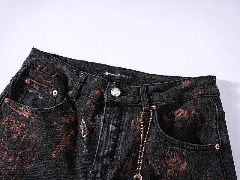 Men's Purple Fashionable Casual Jeans Pants Size 30-38