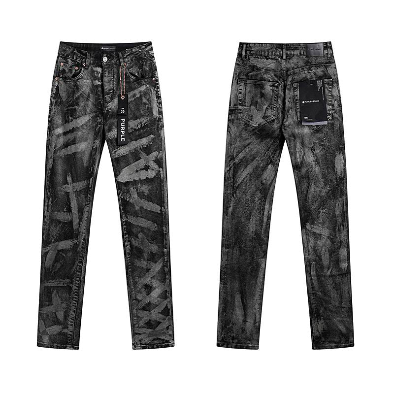 Men's Purple Fashionable Casual Jeans Pants Size 30-38