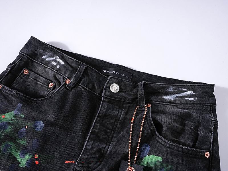 Men's Purple Fashionable Casual Jeans Pants Size 30-38