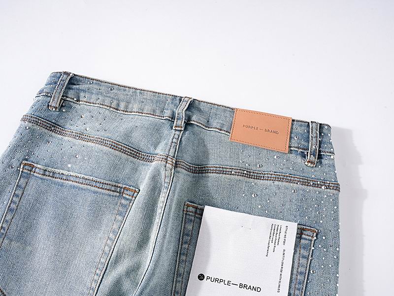 Men's Purple Fashionable Casual Jeans Pants Size 30-38