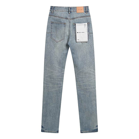 Men's Purple Fashionable Casual Jeans Pants Size 30-38