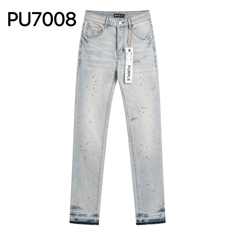 Men's Purple Fashionable Casual Jeans Pants Size 30-38