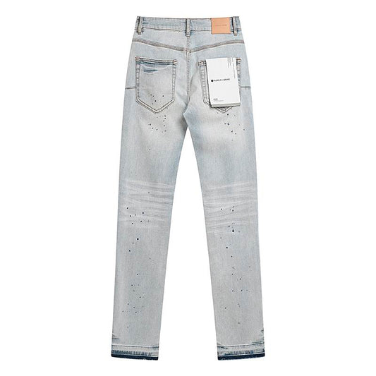 Men's Purple Fashionable Casual Jeans Pants Size 30-38