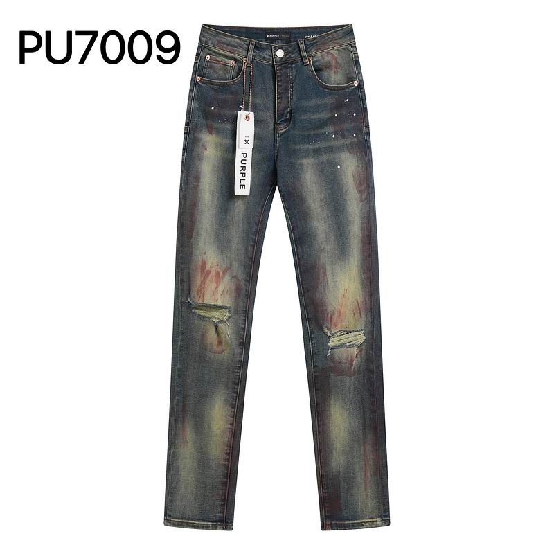 Men's Purple Fashionable Casual Jeans Pants Size 30-38