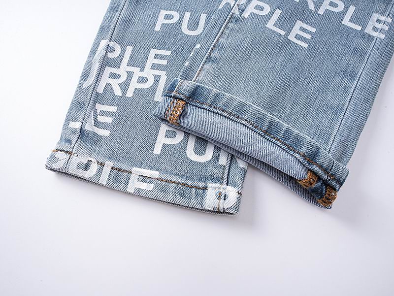 Men's Purple Fashionable Casual Jeans Pants Size 30-38