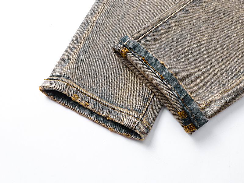 Men's Purple Fashionable Casual Jeans Pants Size 30-38