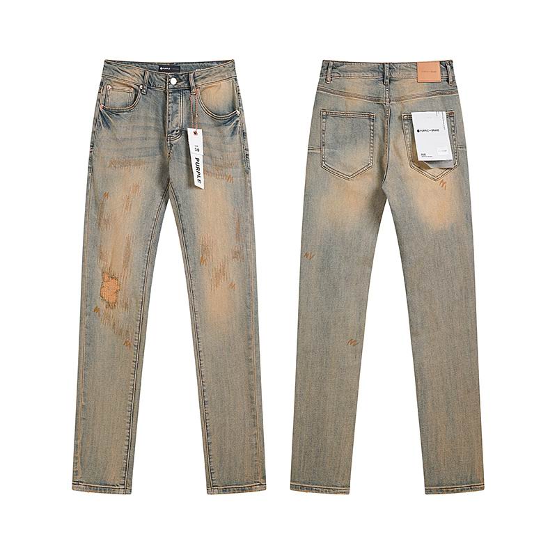 Men's Purple Fashionable Casual Jeans Pants Size 30-38