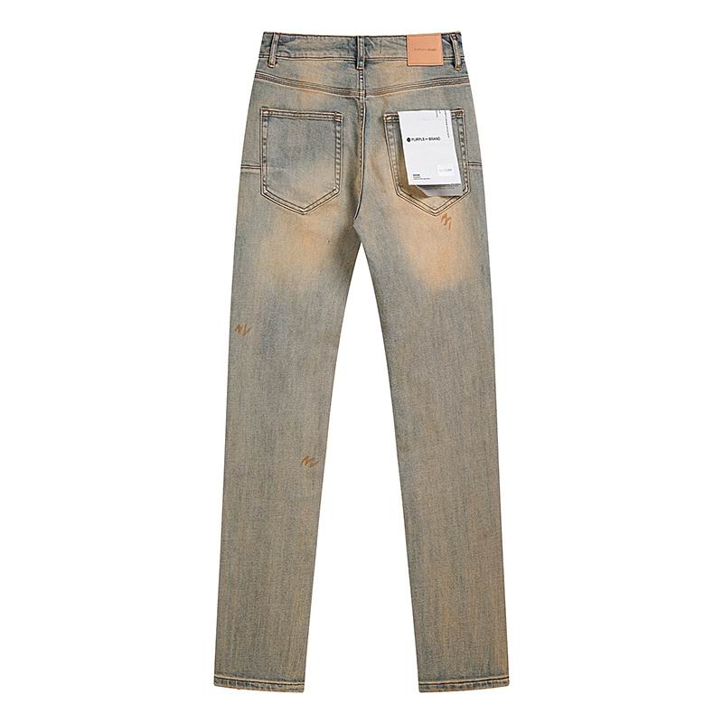 Men's Purple Fashionable Casual Jeans Pants Size 30-38
