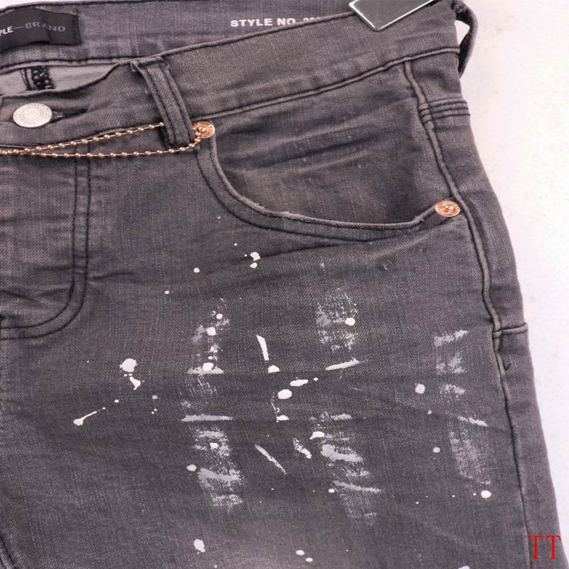 Men's Purple Fashionable Casual Jeans Pants Size 30-38