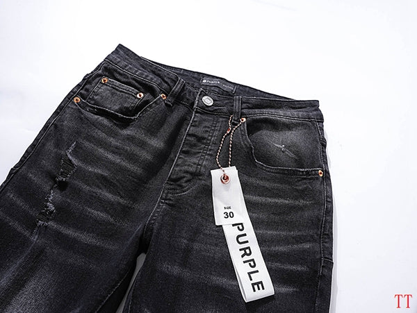 Men's Purple Fashionable Casual Jeans Pants Size 30-38