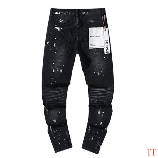 Men's Purple Fashionable Casual Jeans Pants Size 30-38