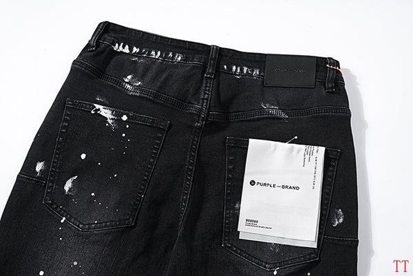 Men's Purple Fashionable Casual Jeans Pants Size 30-38