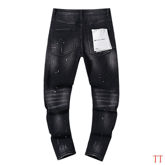 Men's Purple Fashionable Casual Jeans Pants Size 30-38