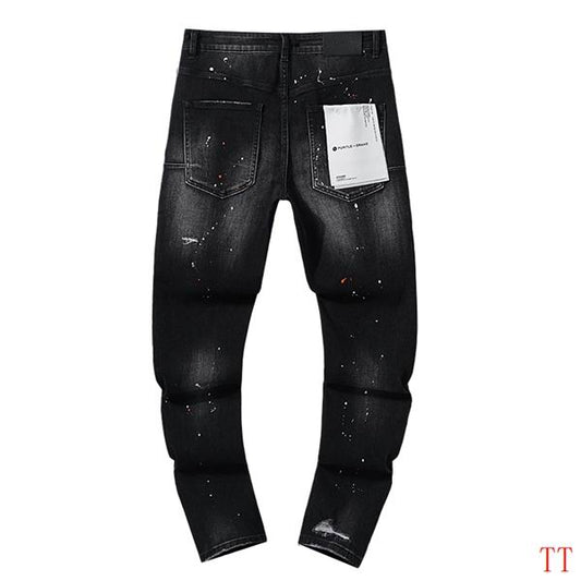 Men's Purple Fashionable Casual Jeans Pants Size 30-38