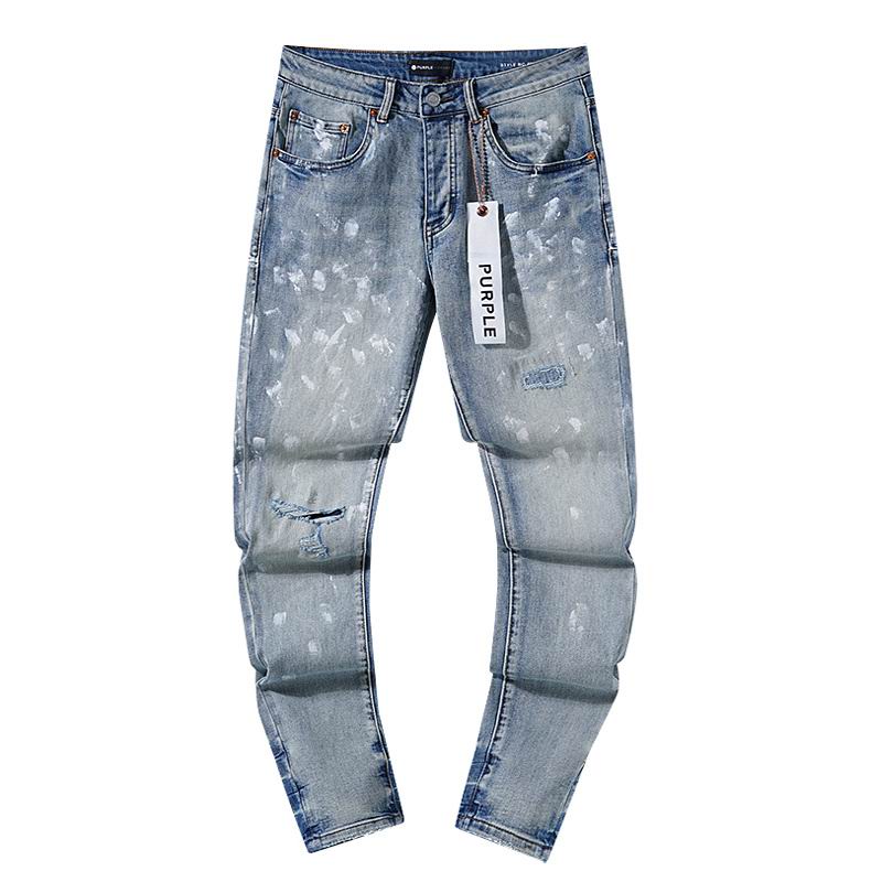 Men's Purple Fashionable Casual Jeans Pants Size 30-38